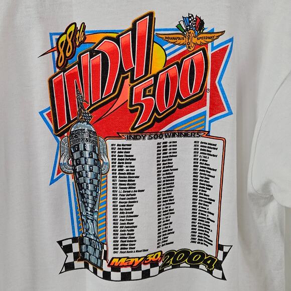 Indy 500 88th Indianapolis Motorsport Racing 2004 VTG T-Shirt | Youth 14-16 - Picture 16 of 16